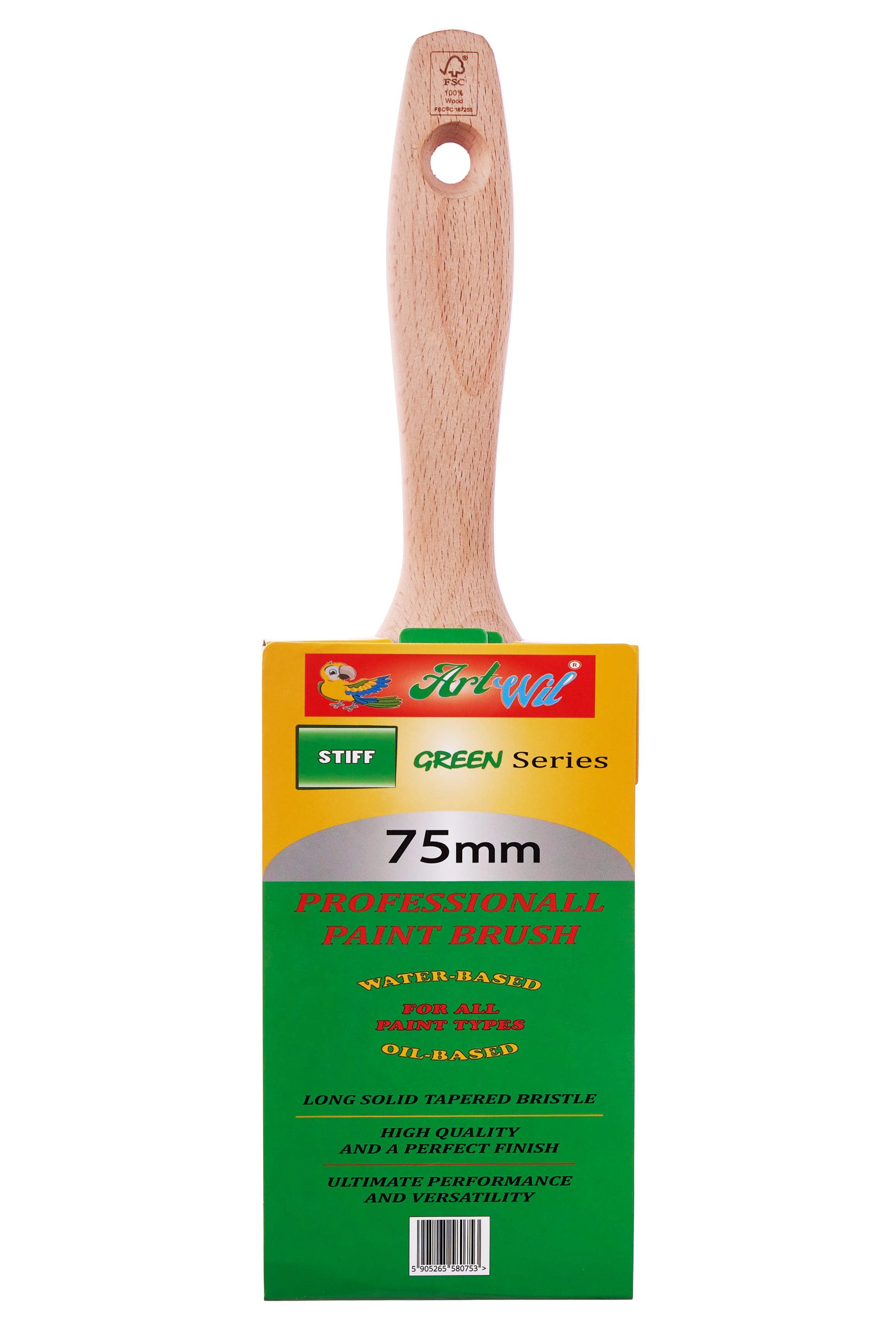PROFESJONALNY PĘDZEL MALARSKI PŁASKI ARTWIL 75mm - obrazek 6
